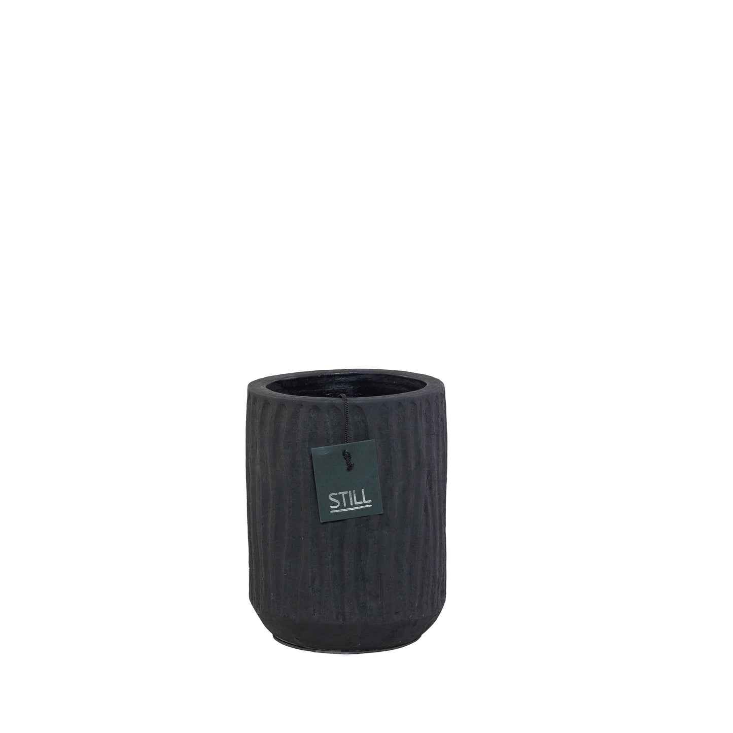 STILL Bloempot met Ribbels Black Series - 22x16 cm