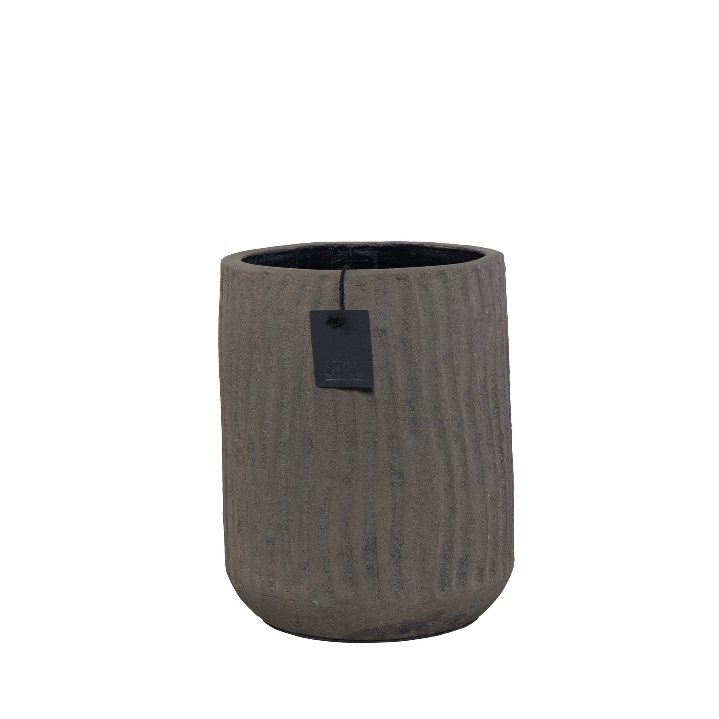 STILL Bloempot met Ribbels Dark - 22x16 cm