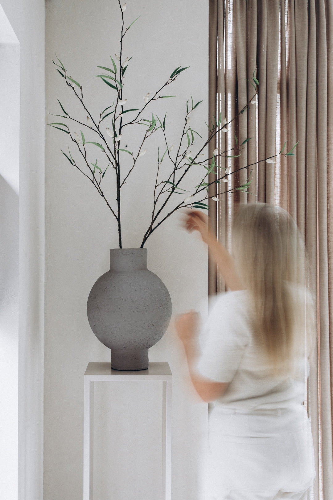 Bolvaas - Ovaal - Taupe - 34x20 cm - STILL