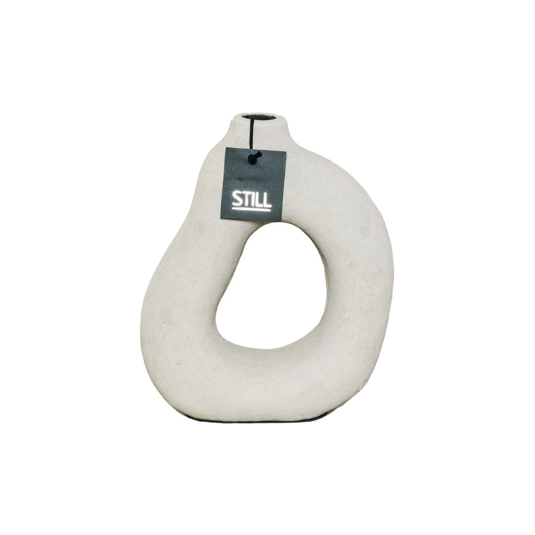 D Vaas - Organische Vorm - Beige - 30x24 en 23x22 cm - STILL - voordeelbundel