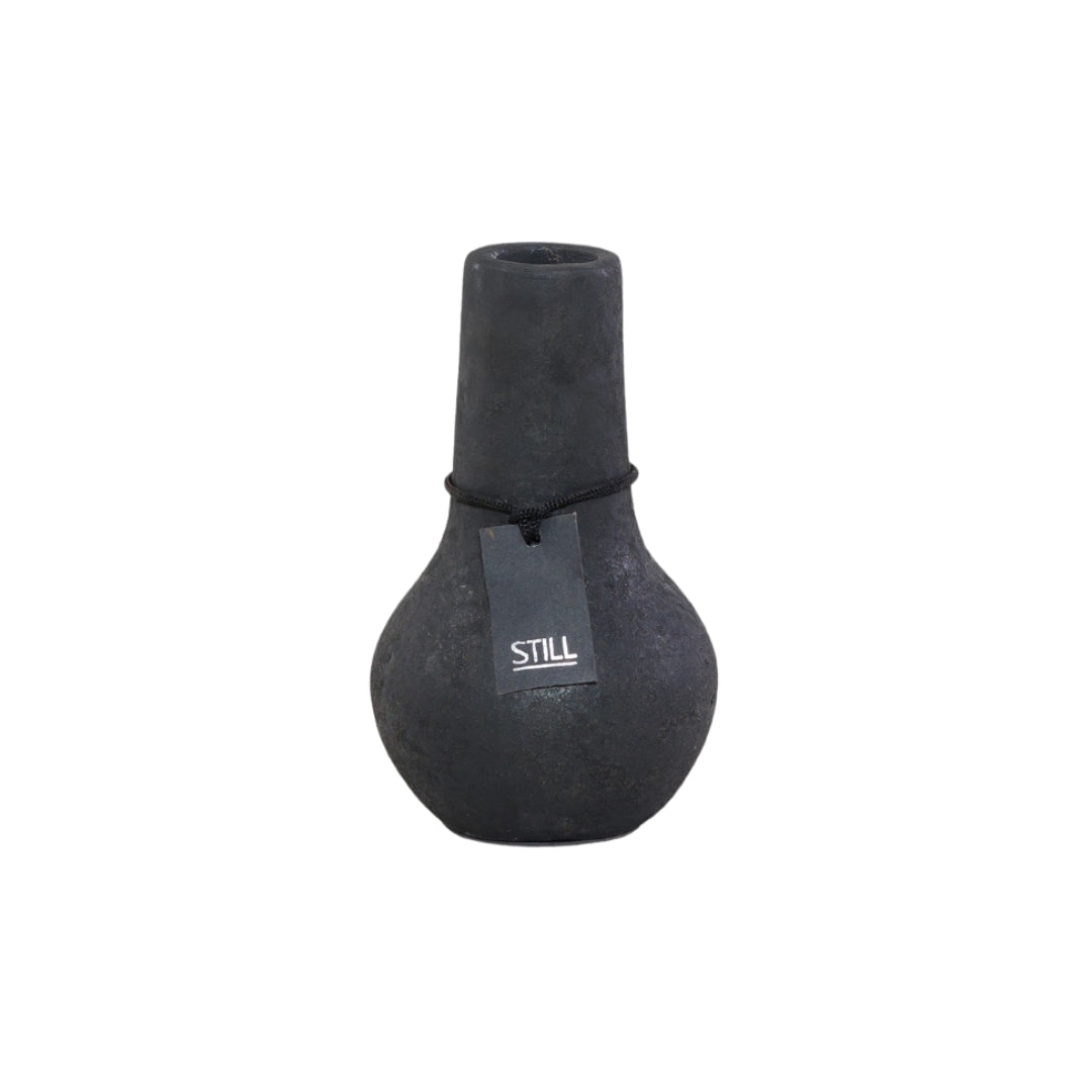 Flesvaas Organisch - Zwart - 25x16,5 cm - STILL Black Series
