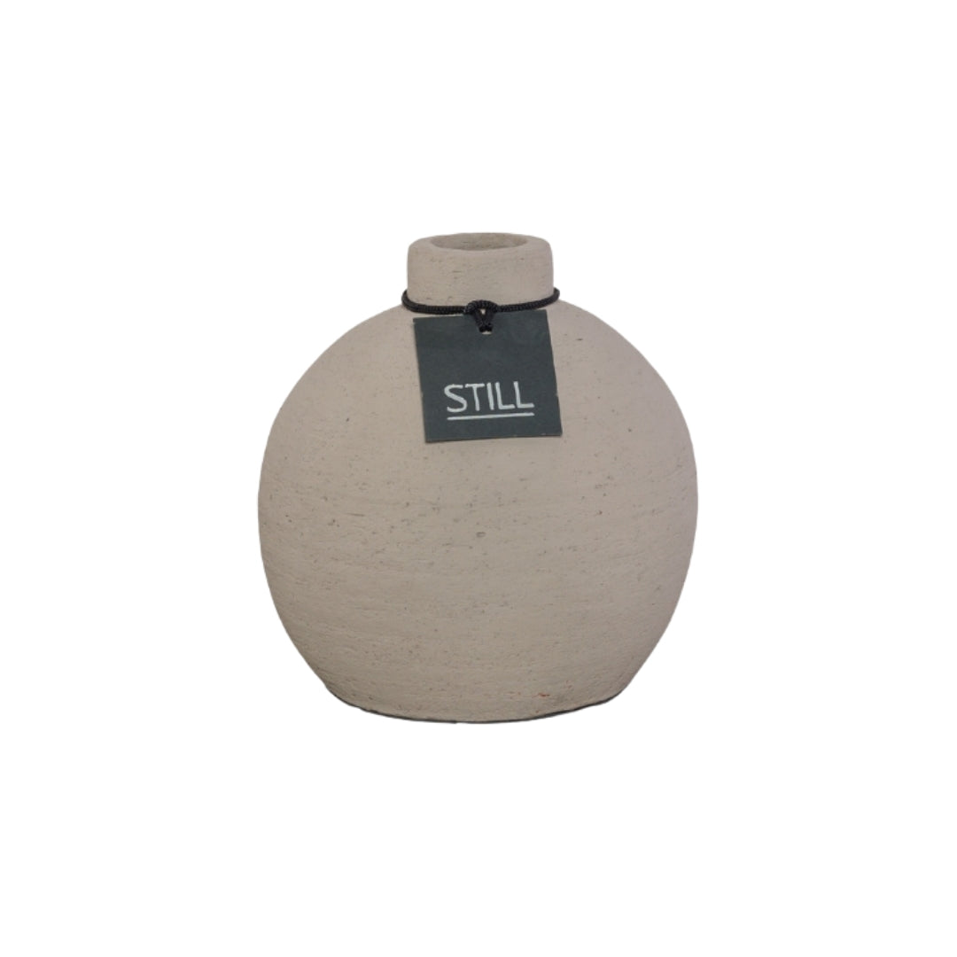 Vaas Kendil - Taupe - 19x18 cm - STILL, Bolvaas