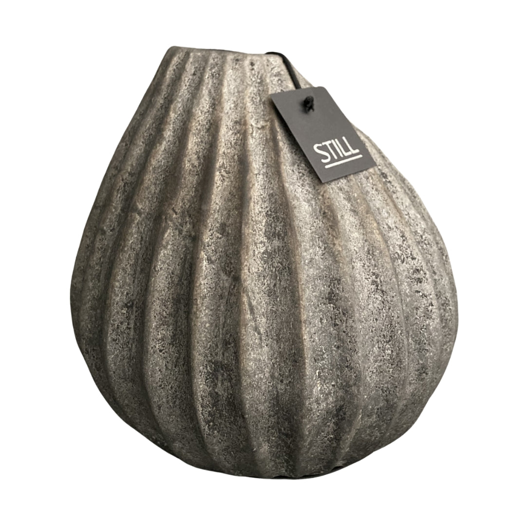 Grote vaas met ribbels