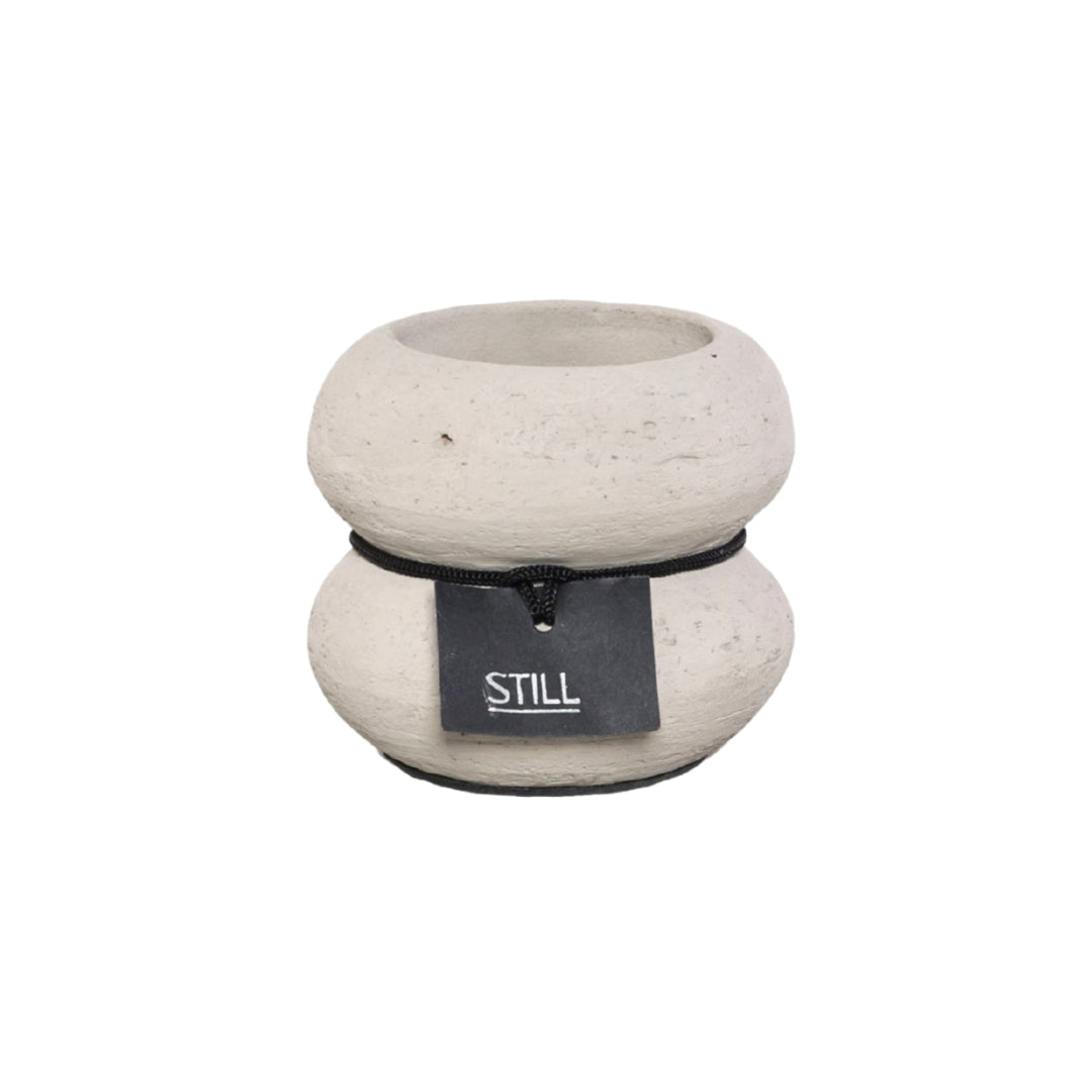 Waxinelichthouder - Maxi - Dubbel - Beige - 10x8 cm - STILL