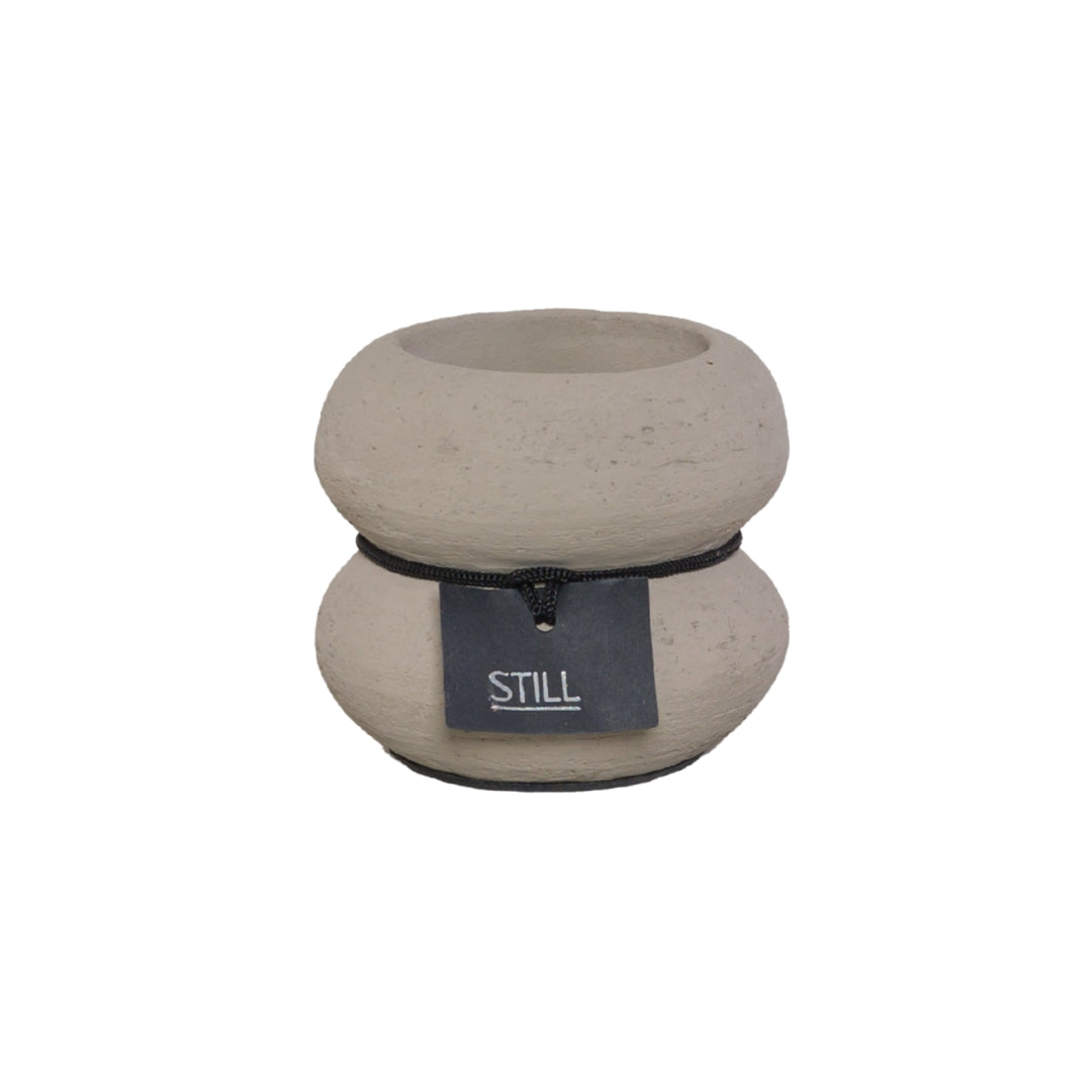 Waxinelichthouder - Maxi - Dubbel - Taupe - 10x8 cm - STILL