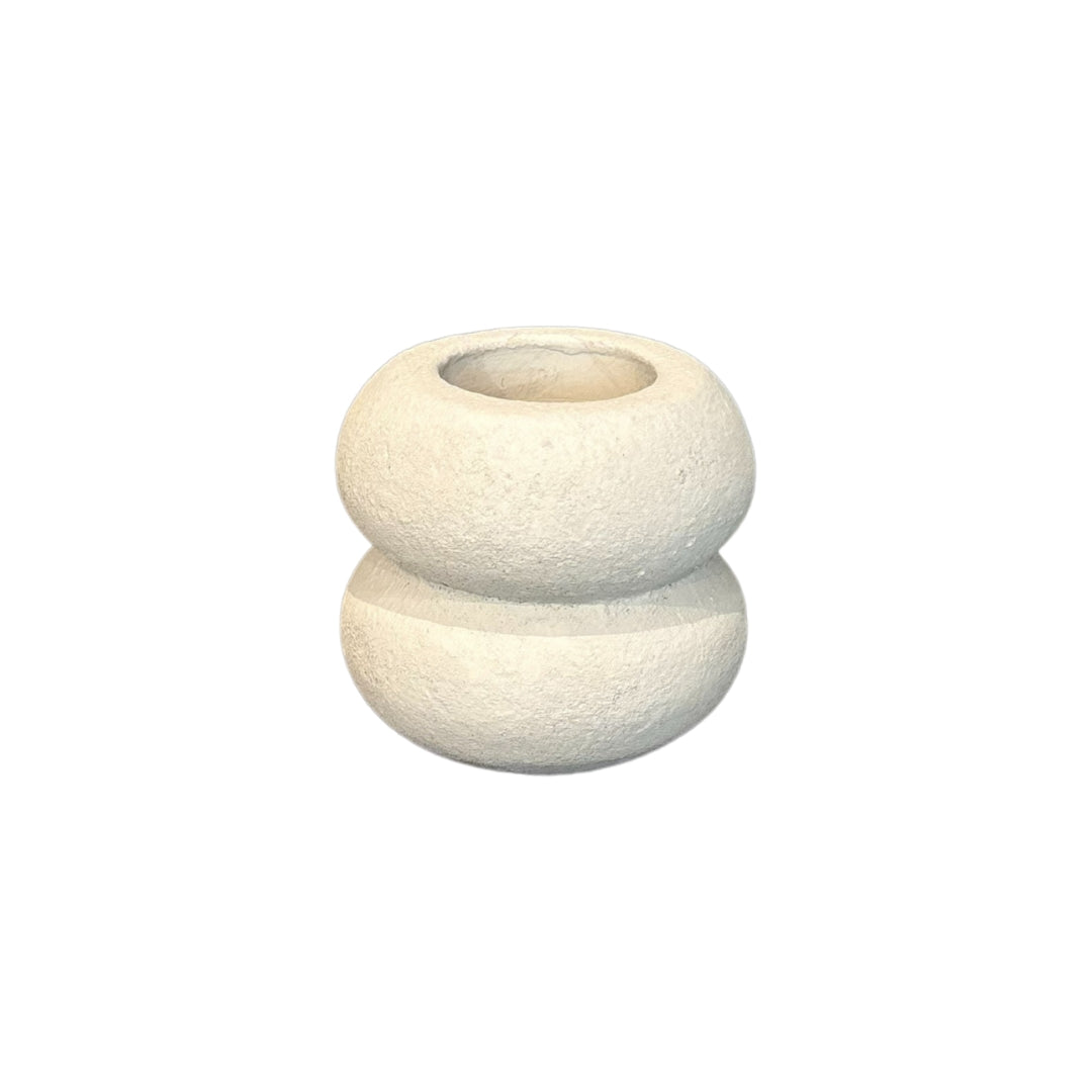 Waxinelichthouder – Theelicht – Rond – Dubbel - 10×8 cm – Beige - STILL