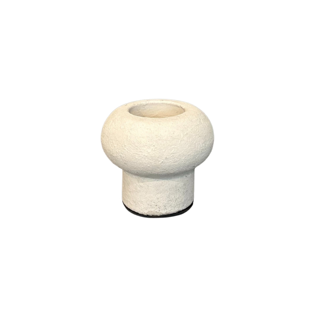 Waxinelichthouder op voet – Theelicht – Rond – 10×10 cm – Beige - STILL