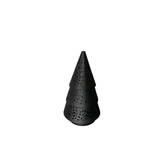 STILL Kerstboom Waxinelichthouder Zwart - 15x8 cm