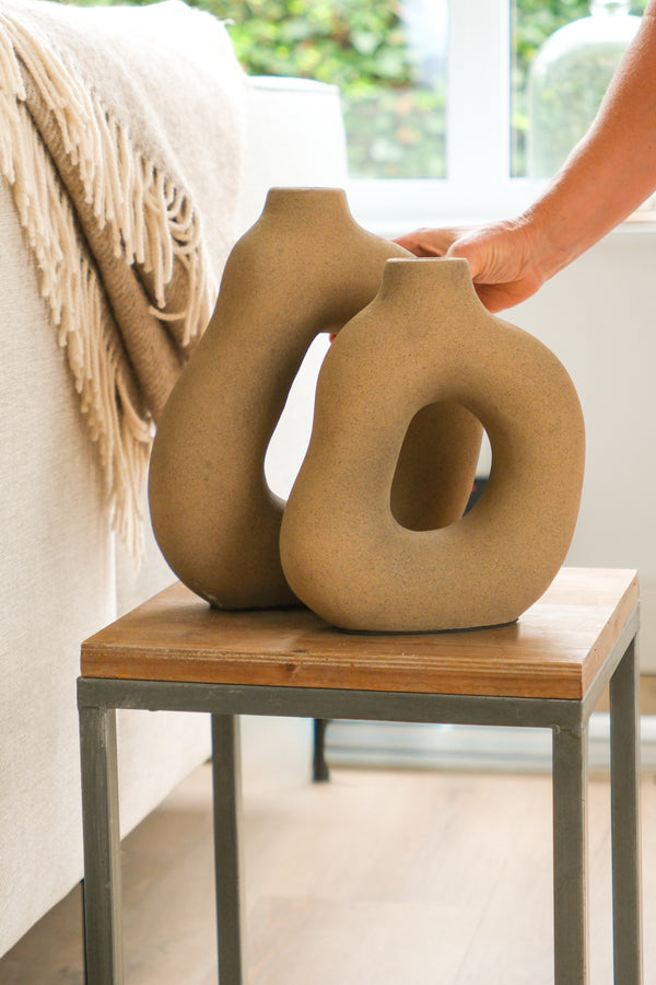 D Vase Organische Form Latte 23x22 cm | STILL Collection