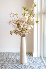Geribbelde Vaas hoog Beige 60x15 cm - STILL