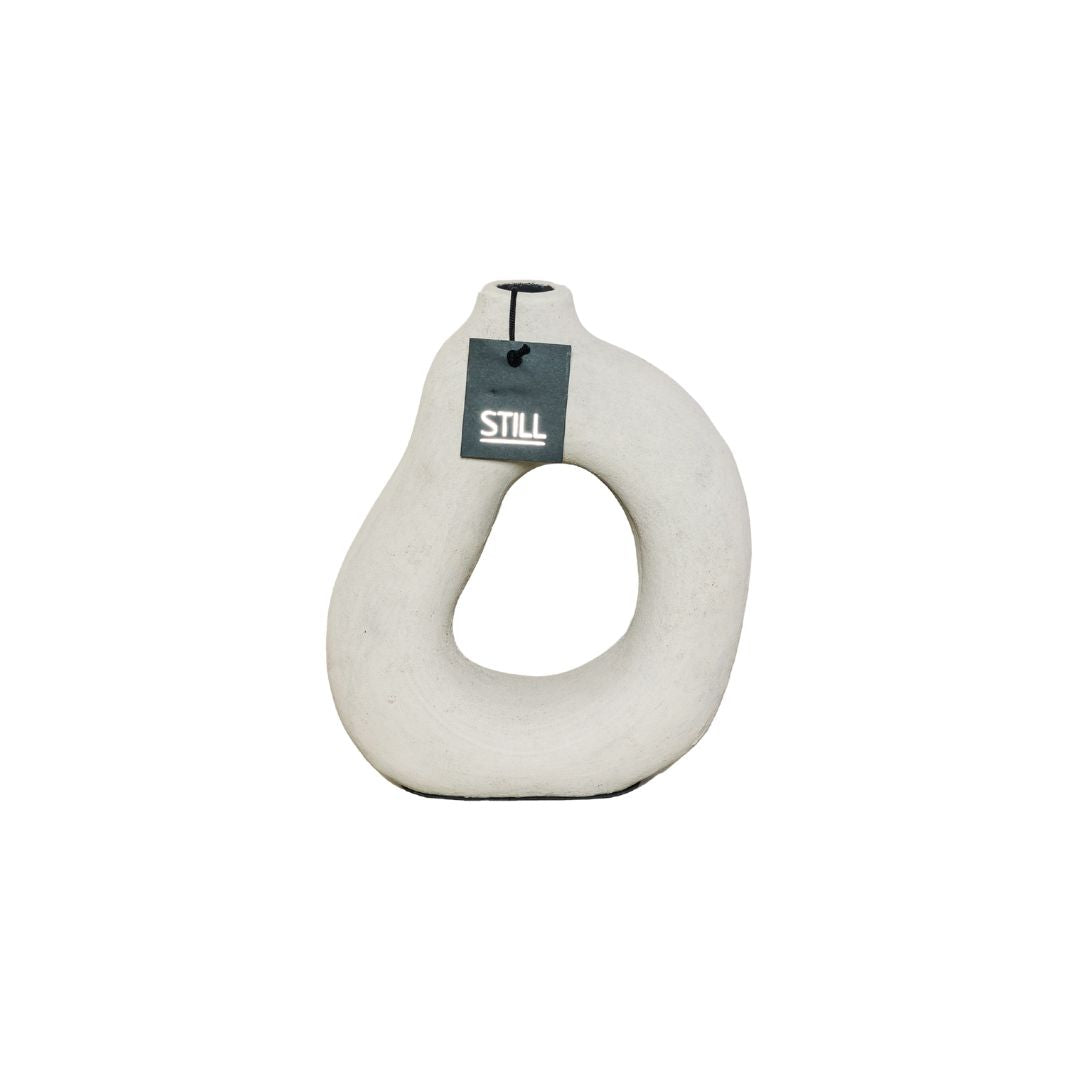 D Vaas - Organische Vorm - Beige - 30x24 en 23x22 cm - STILL - voordeelbundel