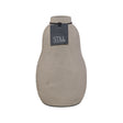 Flesvaas met organische vorm van handgemaakt aardewerk, taupe, 24 cm hoog – perfect voor zijden bloemen en droogbloemen.