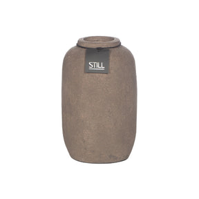 Flesvaas dark van STILL – Handgemaakte aardewerken vaas (30x18 cm) in natuurlijke tinten, perfect voor zijden bloemen of droogbloemen.