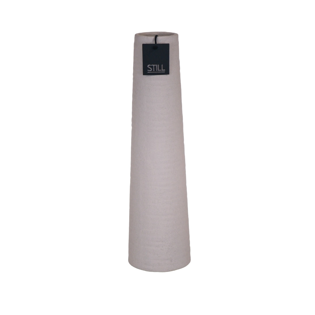 Geribbelde Vaas hoog Beige 50x14 cm - STILL