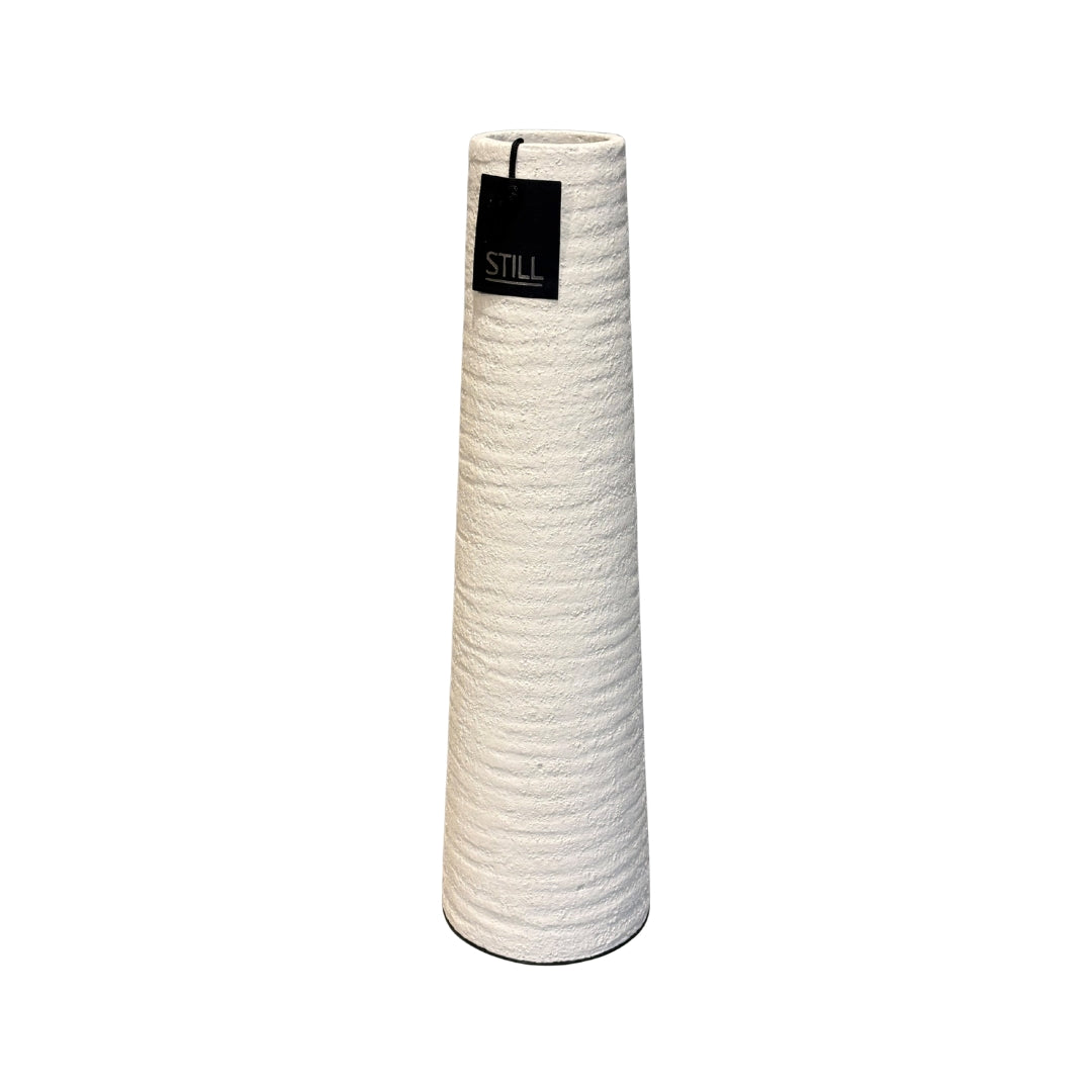 Geribbelde vaas hoog beige 60x15 cm - STILL
