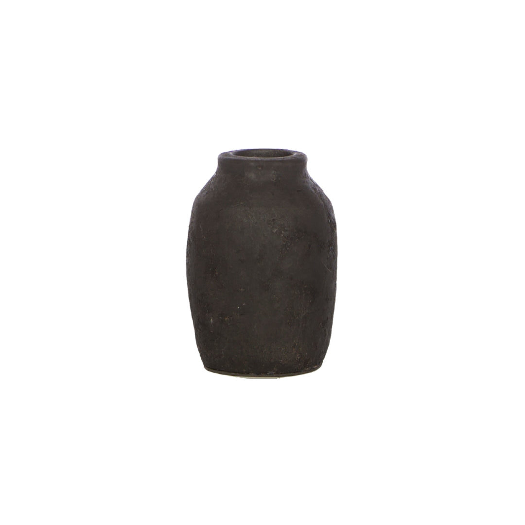 Kleine Vase Hoch 15x9 cm - Schwarz - Stilvolles Design