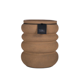 Plantenpot met brede ribbels – Latte – 29x24 cm – STILL