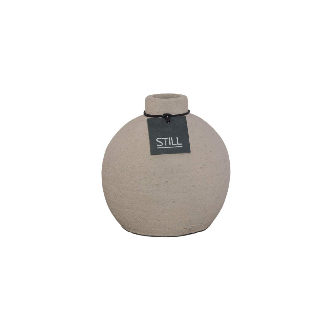 Vaas Kendil - Taupe - 16,5x15,5 cm - STILL, Bolvaas