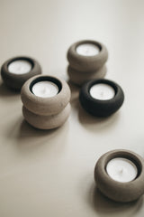 Waxinelichthouder - Maxi - Dubbel - Taupe - 10x8 cm - STILL