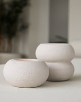 Waxinelichthouder – Theelicht – Rond – 10×8 en 10×5 cm – Beige - STILL