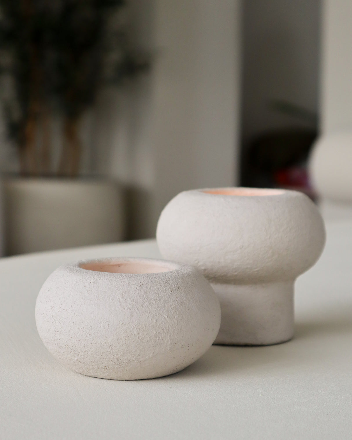 Waxinelichthouder – Theelicht – Rond – 10×5 cm – Beige - STILL