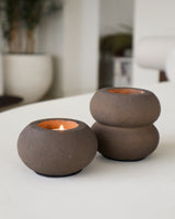 Waxinelichthouder – Theelicht – Rond – 10×5 cm – Espresso - STILL