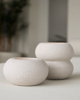 Waxinelichthouder – Theelicht – Rond – Dubbel - 10×8 cm – Beige - STILL