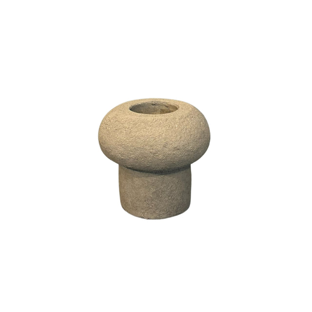 Waxinelichthouder op voet – Theelicht – Rond – 10×10 cm – Latte - STILL
