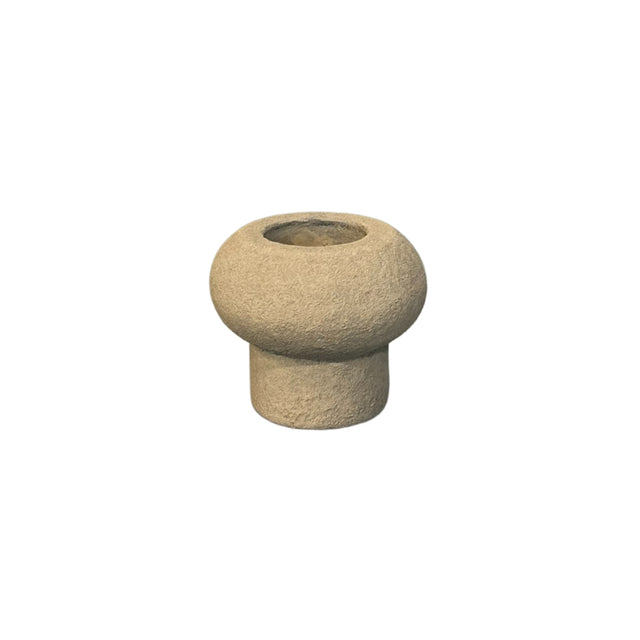 Waxinelichthouder op voet – Theelicht – Rond – 8x8 cm – Latte - STILL