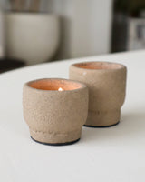 Waxinelichthouder set - Theelicht – 6,5x6,5 en 5,5x6,5 cm - Latte - STILL