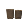 Waxinelichthouder set - Theelicht – 8x6,5 en 7,5x6,5 cm - Espresso - STILL
