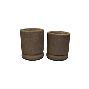 Waxinelichthouder set - Theelicht – 8x6,5 en 7,5x6,5 cm - Espresso - STILL