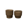Waxinelichthouder set - Theelicht – 6,5x6,5 en 5,5x6,5 cm - Espresso - STILL