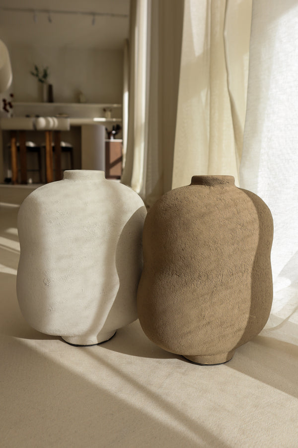 Organische Platte Vase Latte 22x15 cm | STILL Collection